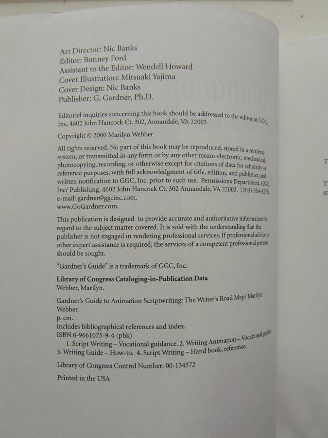 Gardner's Guide To Animation Scriptwriting: The Writers' Road Map - Marilyn Webber