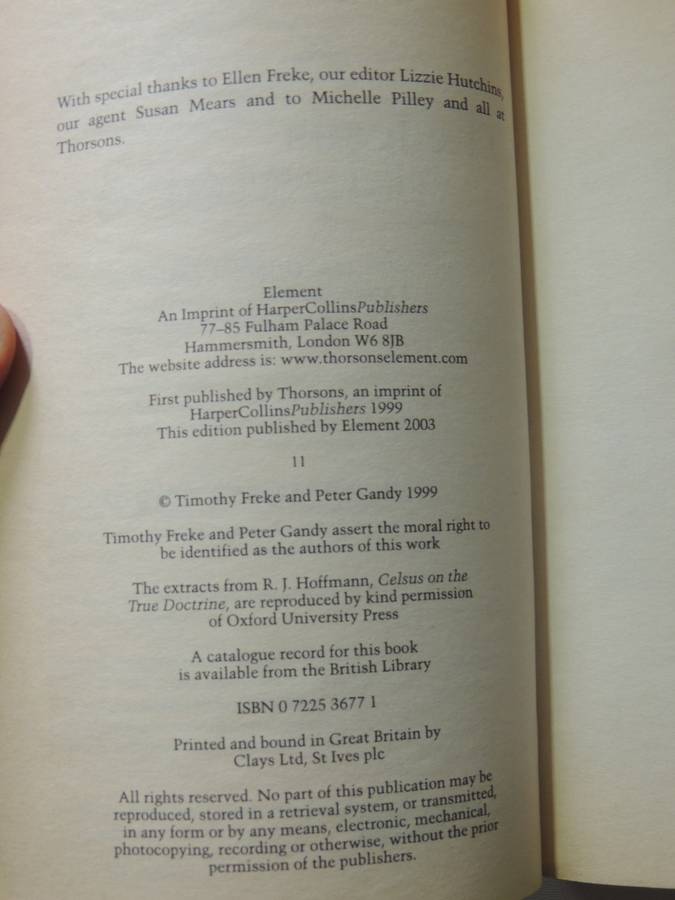 The Jesus Mysteries: Was The Original Jesus A Pagan God? - Timothy Freke & Peter Gandy