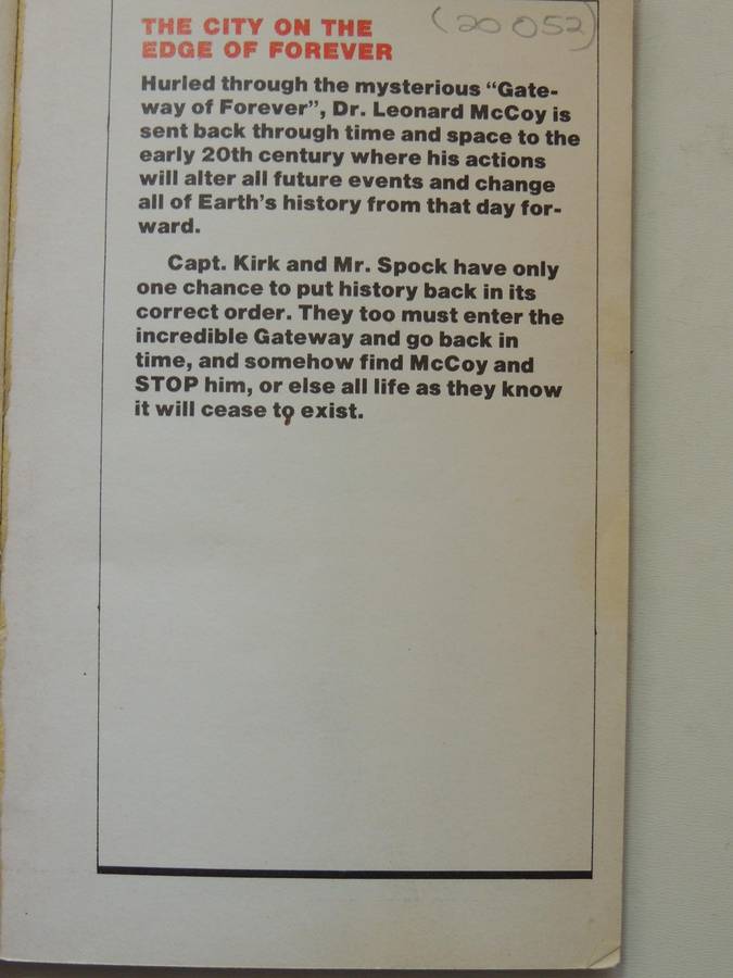 Star Trek Fotonovel #1: City On The Edge Of Forever- Harlan Ellison