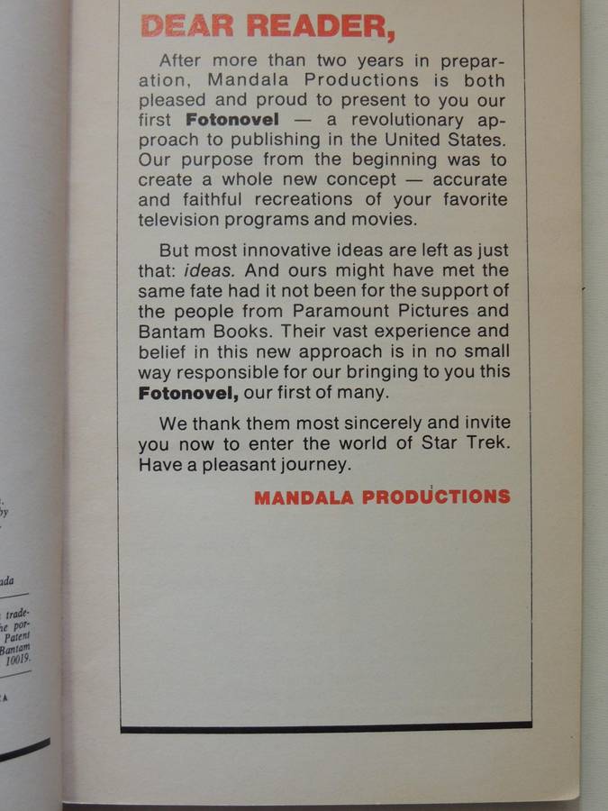 Star Trek Fotonovel #1: City On The Edge Of Forever- Harlan Ellison