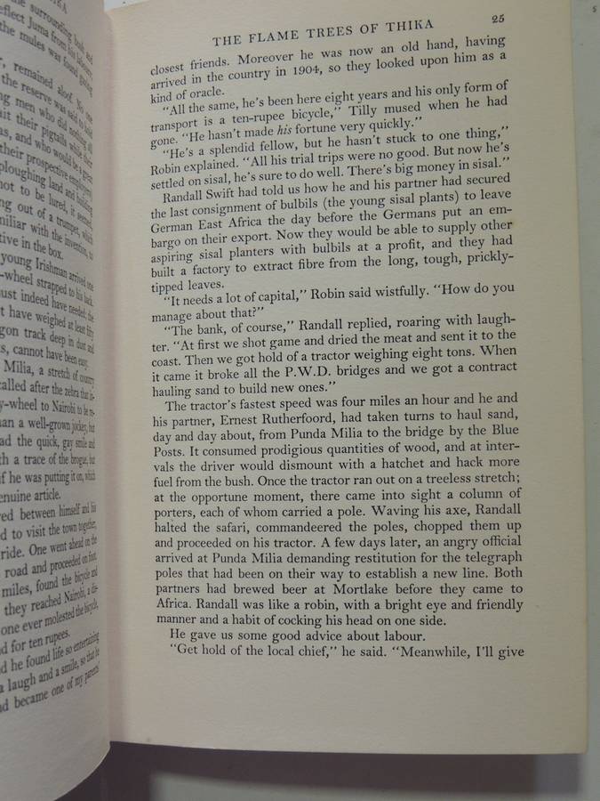 The Flame Trees Of Thika: Memories Of An African Childhood- Elspeth Huxley 1959
