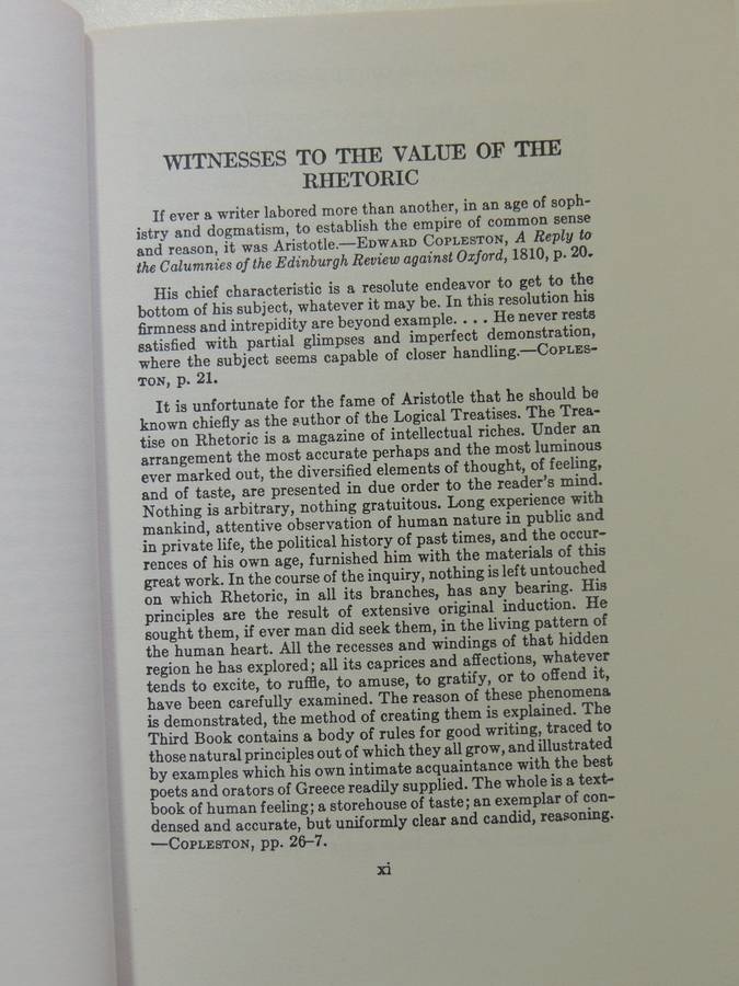 The Rhetoric Of Aristotle - Lane Cooper