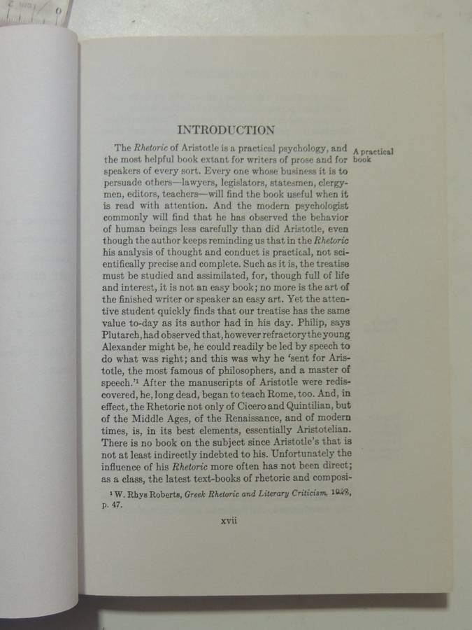 The Rhetoric Of Aristotle - Lane Cooper