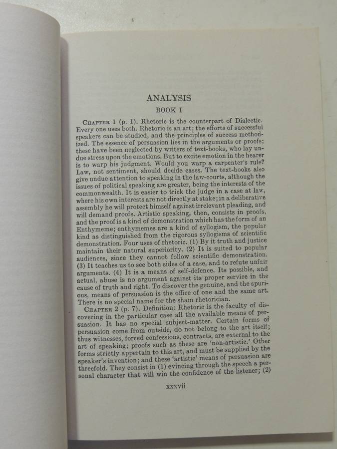 The Rhetoric Of Aristotle - Lane Cooper