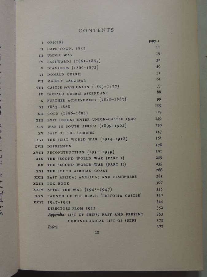 Union-Castle Chronicle1853-1953- Marischal Murray