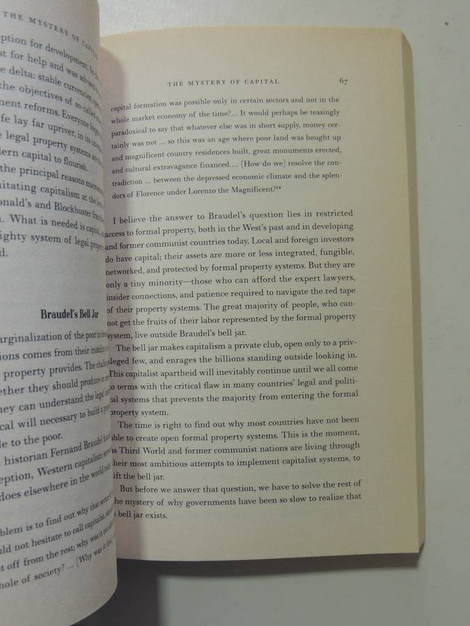 The Mystery Of Capital: Why Capitalism Triumphs In The West &Fails Everywhere Else -Hernando De Soto