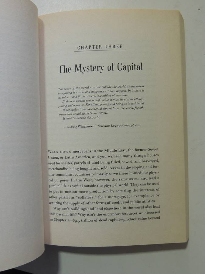 The Mystery Of Capital: Why Capitalism Triumphs In The West &Fails Everywhere Else -Hernando De Soto
