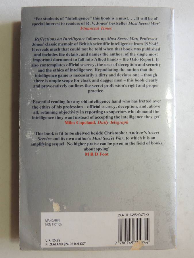 Reflections On Intelligence - R.V. Jones