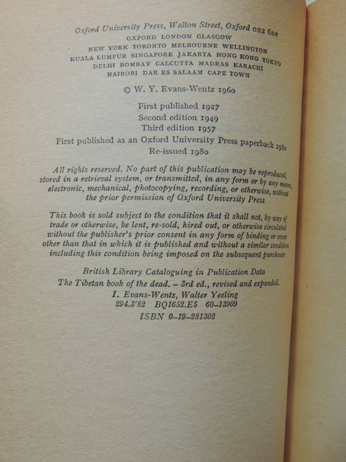 The Tibetan Book Of The Dead - ed W.Y. Evans-Wentz