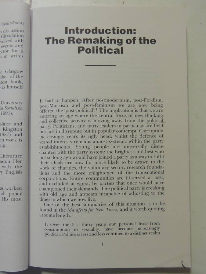 Altered States: Postmodernism, Politics, Culture - ed Mark Perryman