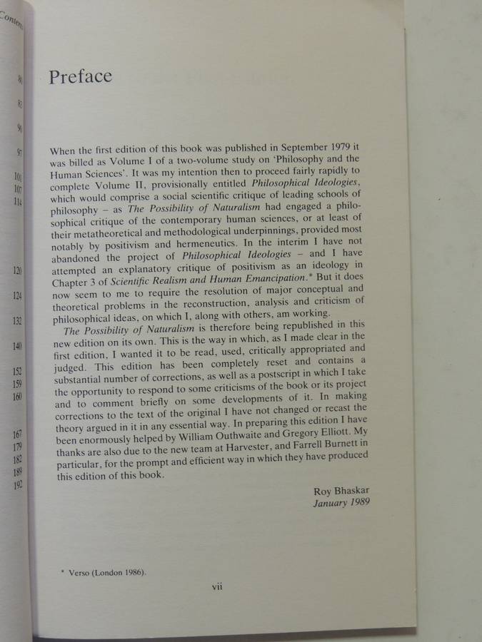 The Possibility Of Naturalism: A Philosophical Critique Of Contemporary Human Sciences - Roy Bhaskar