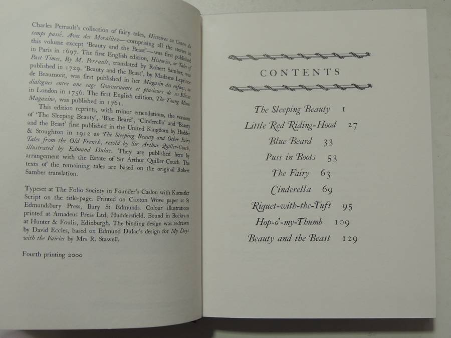 Perrault's Fairy Tales Illustrated by Edmund Dulac The Folio Society 1998 The Fairy Tales of Charle