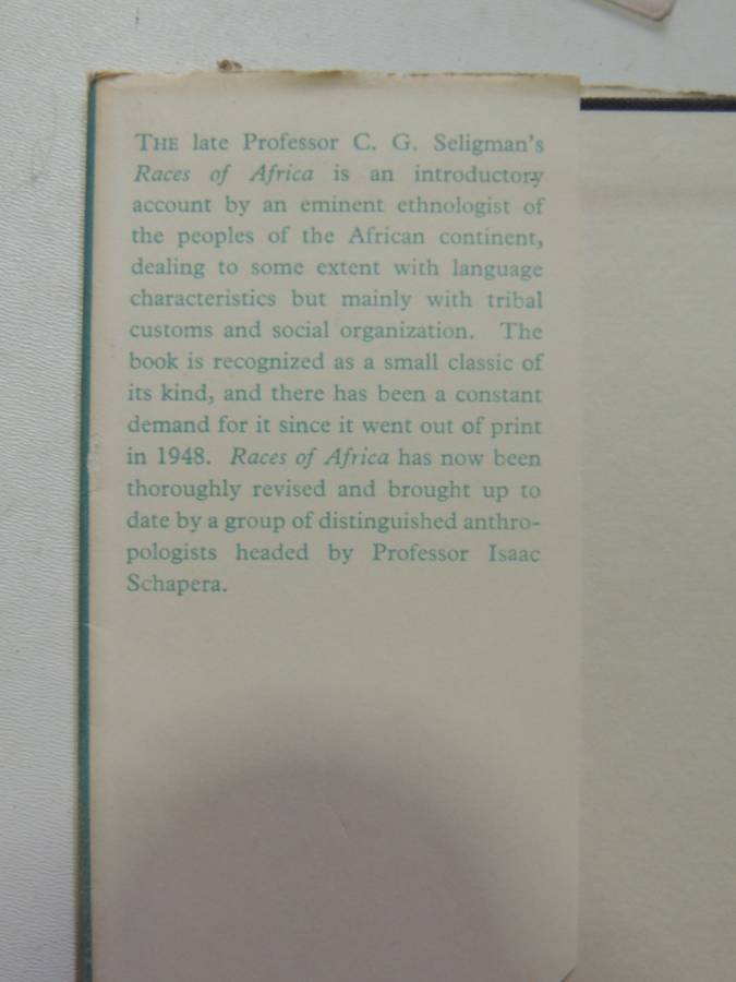 Races Of Africa (3rd Edition) - C.G. Seligman