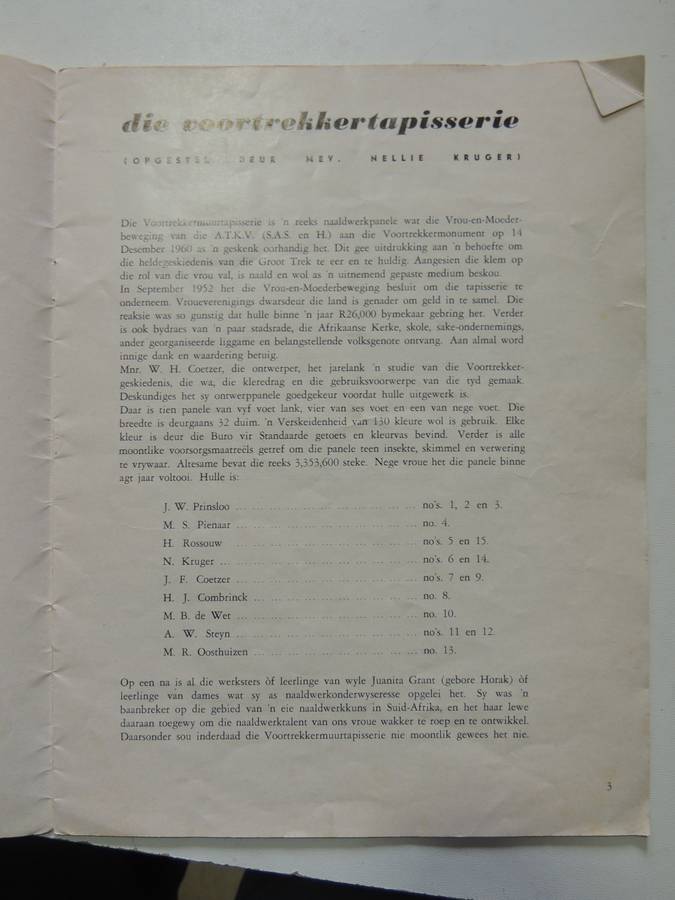 Die Voortrekkertapisserie / The Voortrekker Tapestry