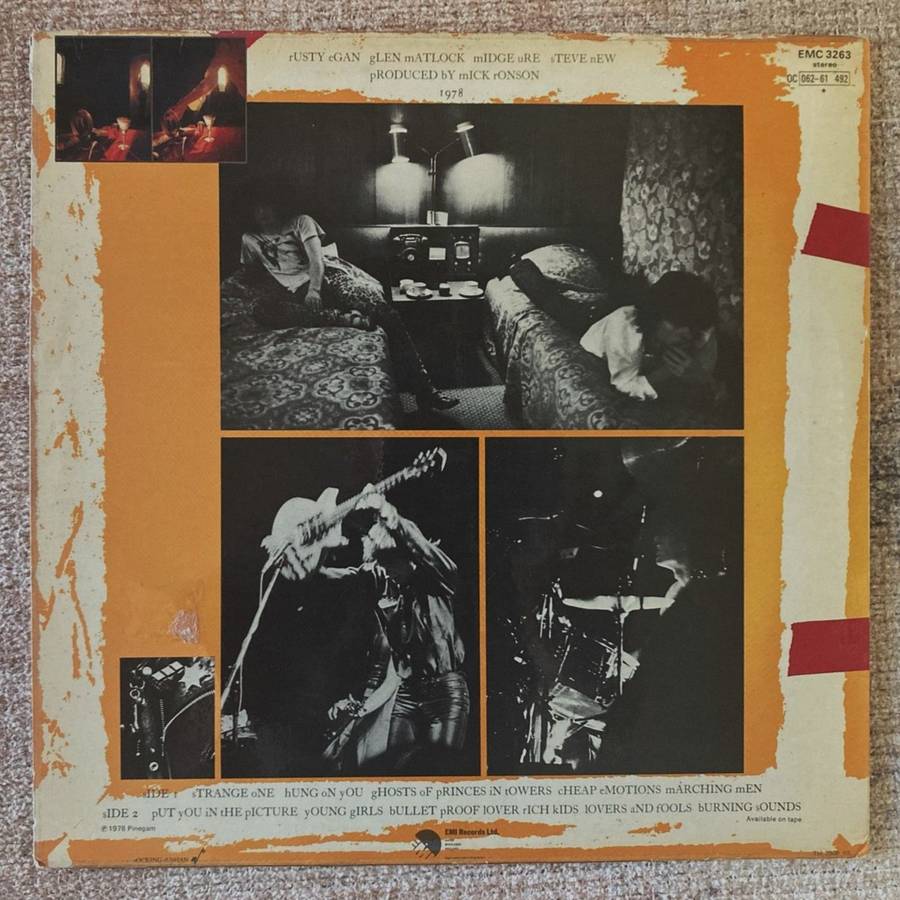 Rich Kids - Ghosts Of Princes In Towers LP/Album (1978 UK import) VG/VG+