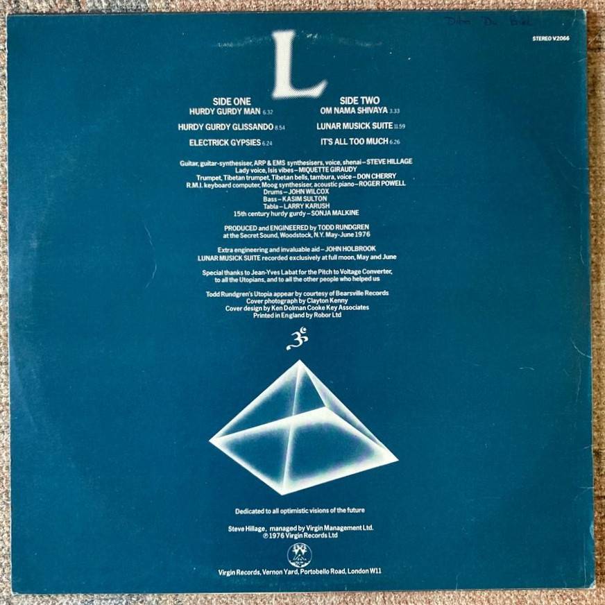 Steve Hillage - L LP/Album (1976 UK import) VG+/VG+