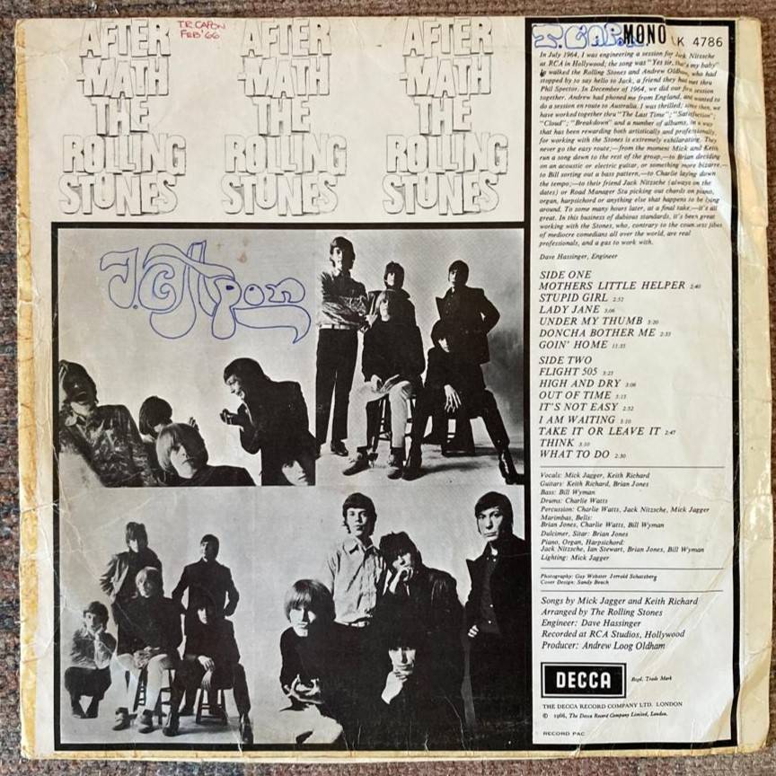 Rolling Stones - Aftermath LP/Album (1966 SA mono press) VG-/VG-