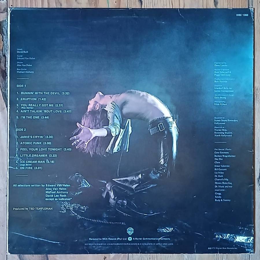 Van Halen (self-titled) LP/Album (1978 SA press) G+/VG