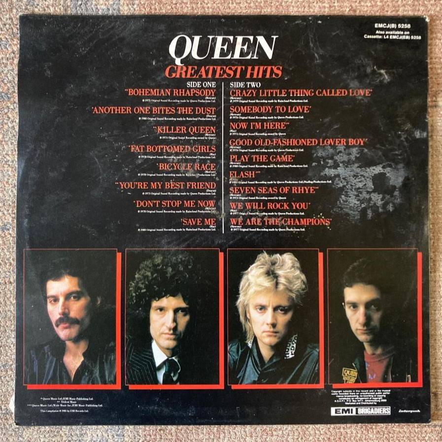 Queen - Greatest Hits LP/Comp. (1981 SA press) VG/G+