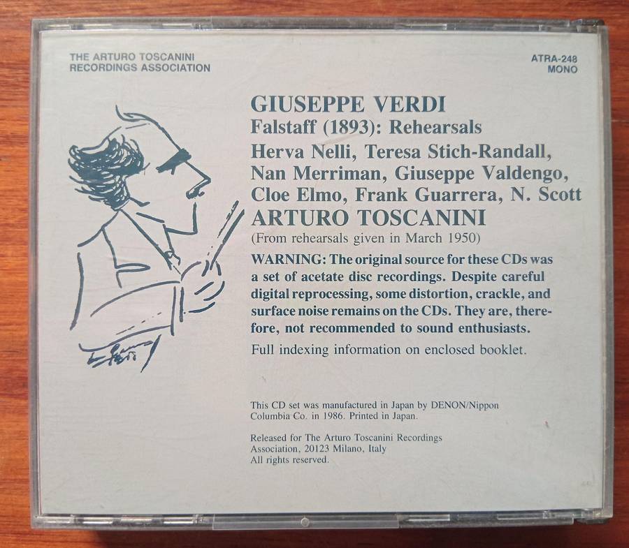 Verdi: Falstaff (1950 Rehearsals, Toscanini, 2CDs)