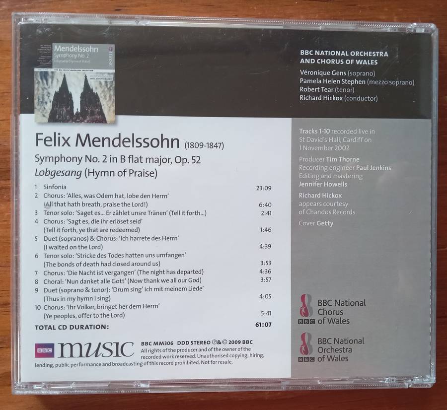 Mendelssohn: Symphony No. 2