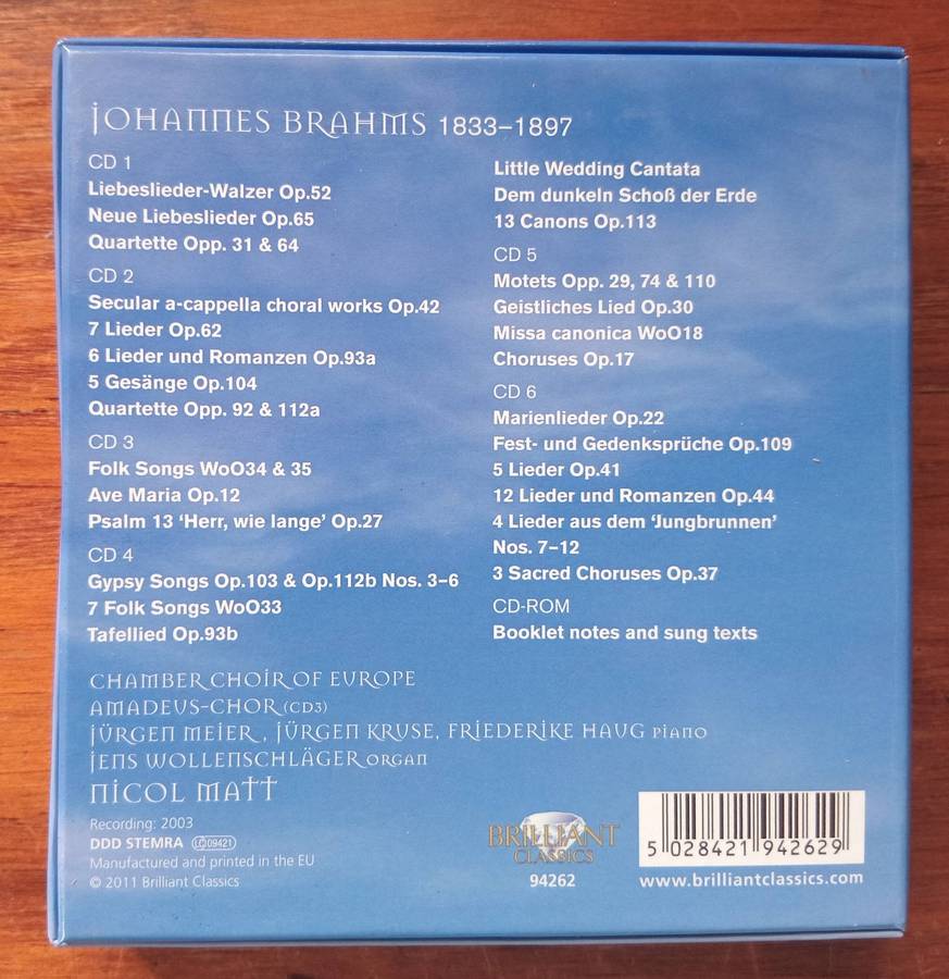 Brahms: Choral Works (6CDs + CDROM)