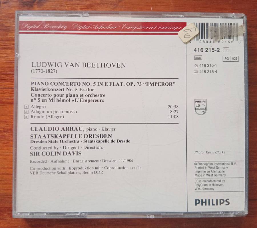Beethoven: Piano Concerto No. 5 (Arrau)