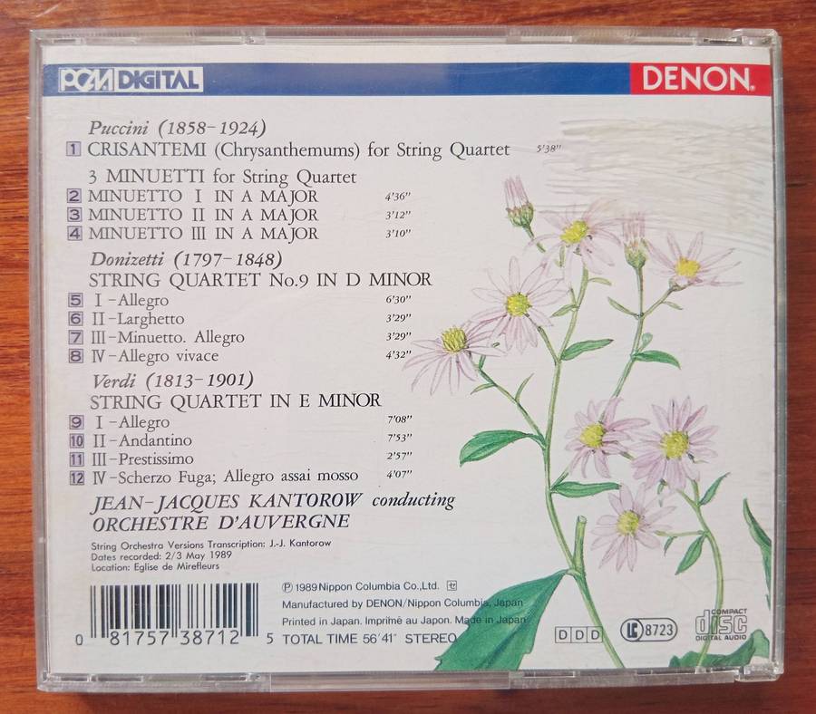 Puccini, Donizetti, Verdi: Chamber Music arranged for String Orchestra