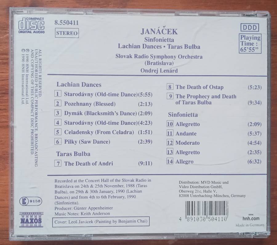 Janacek: Sinfonietta, Lachian Dances, Taras Bulba