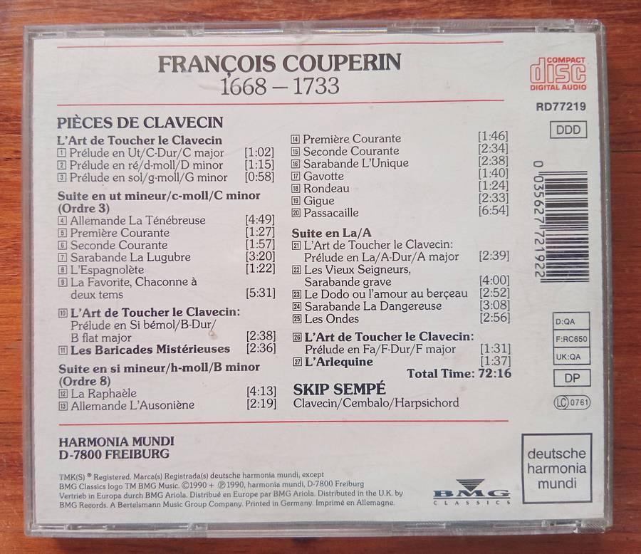 Couperin: Pieces de Clavecin