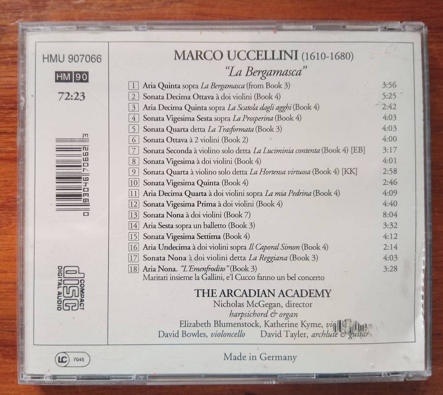 Uccellini: 'La Bergamasca'