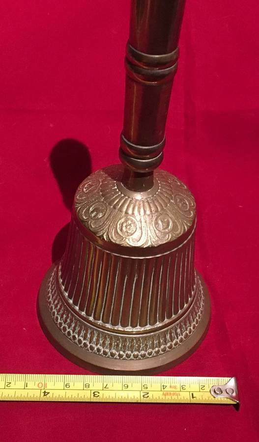 Brass school bell with a brass handle