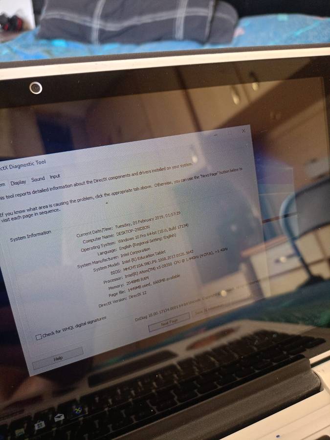 Intel 2in1 tablet laptop for sale