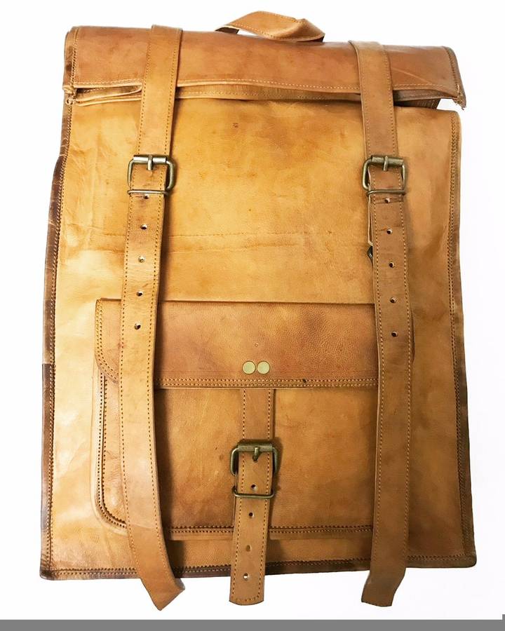 Leather Rolltop Bag