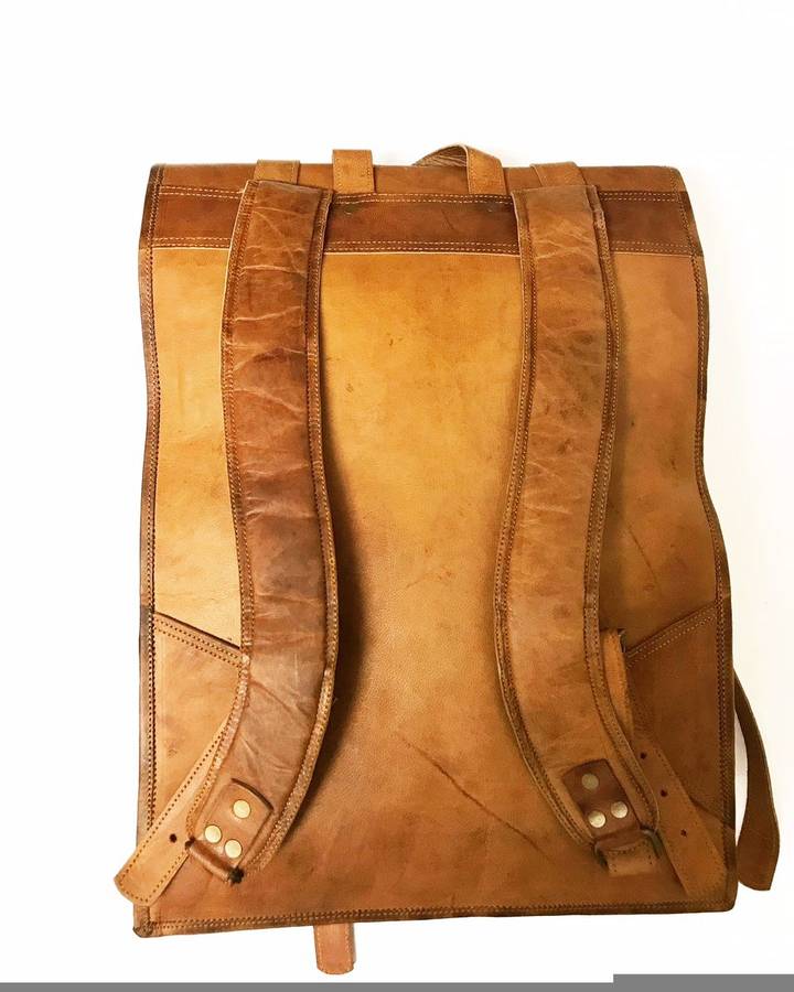 Leather Rolltop Bag