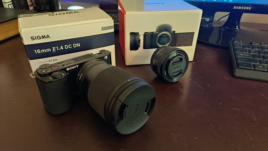 Sony ZV-E10 + 16-50mm Lens + Sigma 16mm F1.4 DC DN Lens