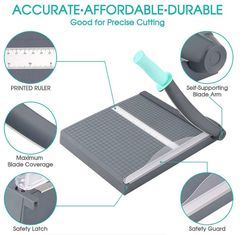 A4 Paper Trimmer 12 inch Paper Cutter Guillotine 16 Sheets Capacity