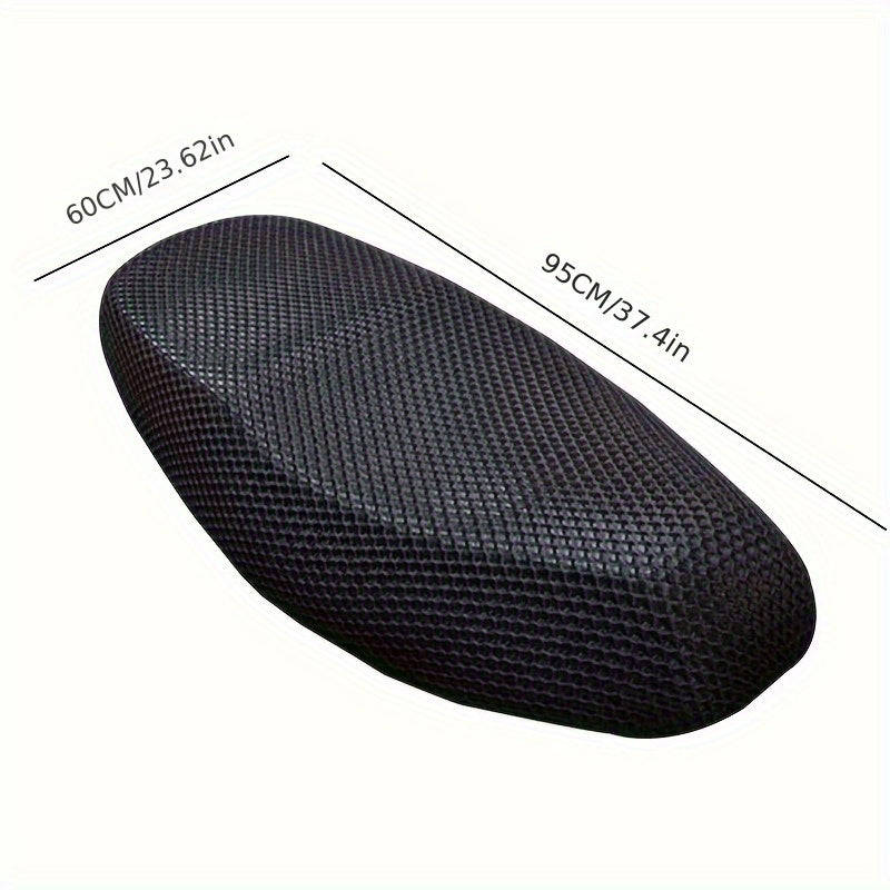 1pc Non-Slip Breathable Honeycomb Mesh Seat Cover Battery Car Sun Protection Seat Cover Electric Mot