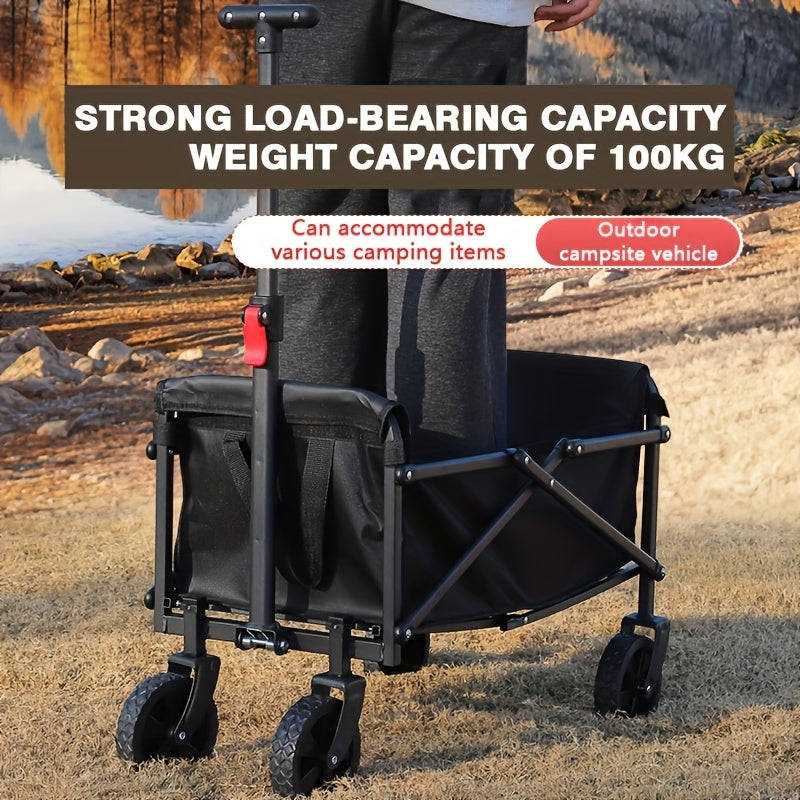 Versatile Heavy Duty Folding Cart - Great For The Beach, Boat, Pets, Groceries And Camping | Easy To