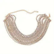 Light Luxury Rhinestone Decorated Necklace