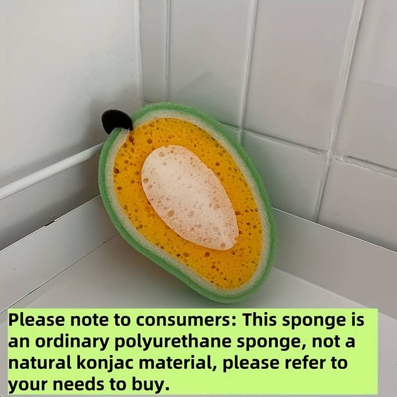 1pc Soft Fruit-Shaped Konjac Bath Sponge