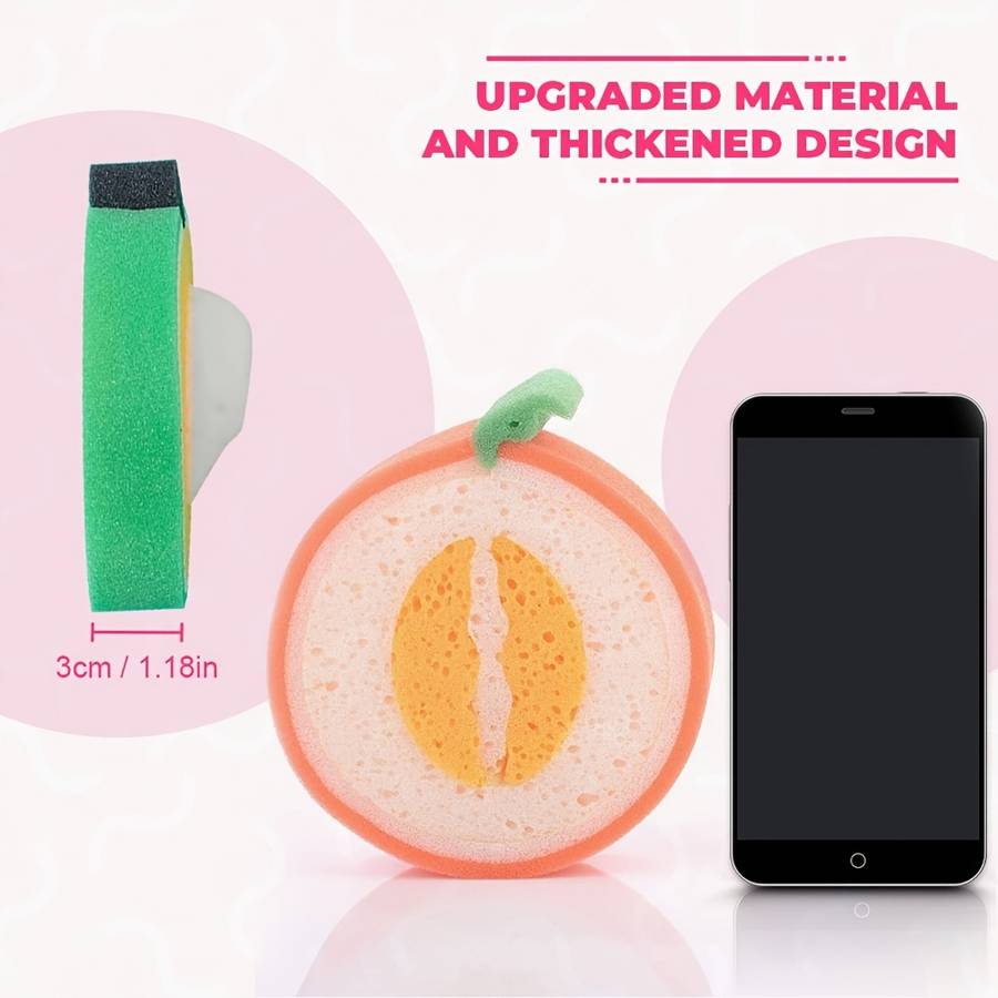 1pc Soft Fruit-Shaped Konjac Bath Sponge