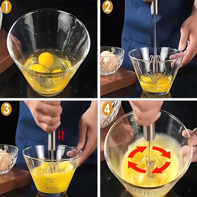 Stainless Steel Multi-Function Whisk And Milk Frother,