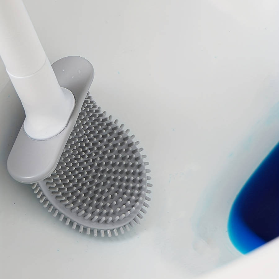 1pc Easy-Clean Silicone Toilet Brush