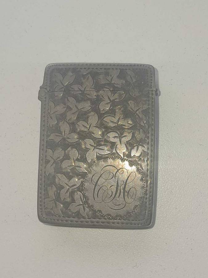 VIintage Sliver match box