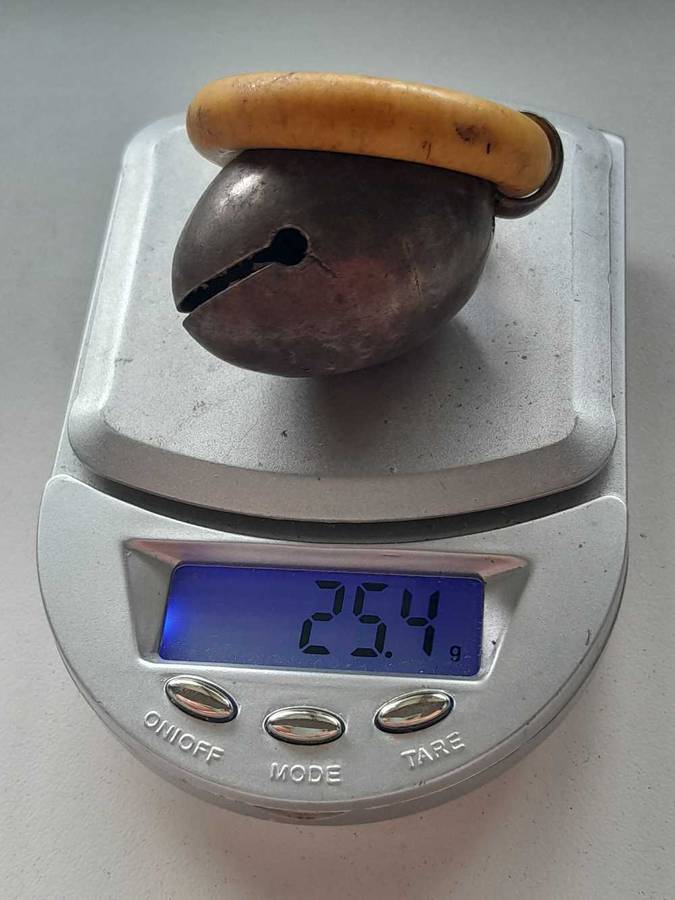 Vintage baby rattel/teething Silver