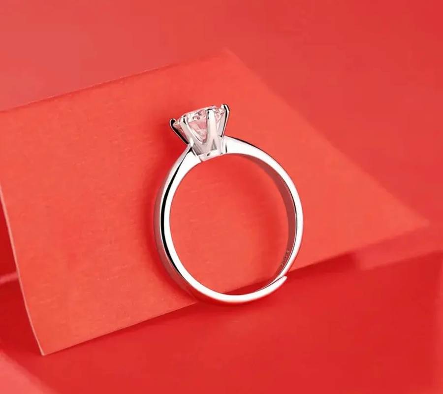 Silver 925 Sterling Silver Luxury Statement Ring