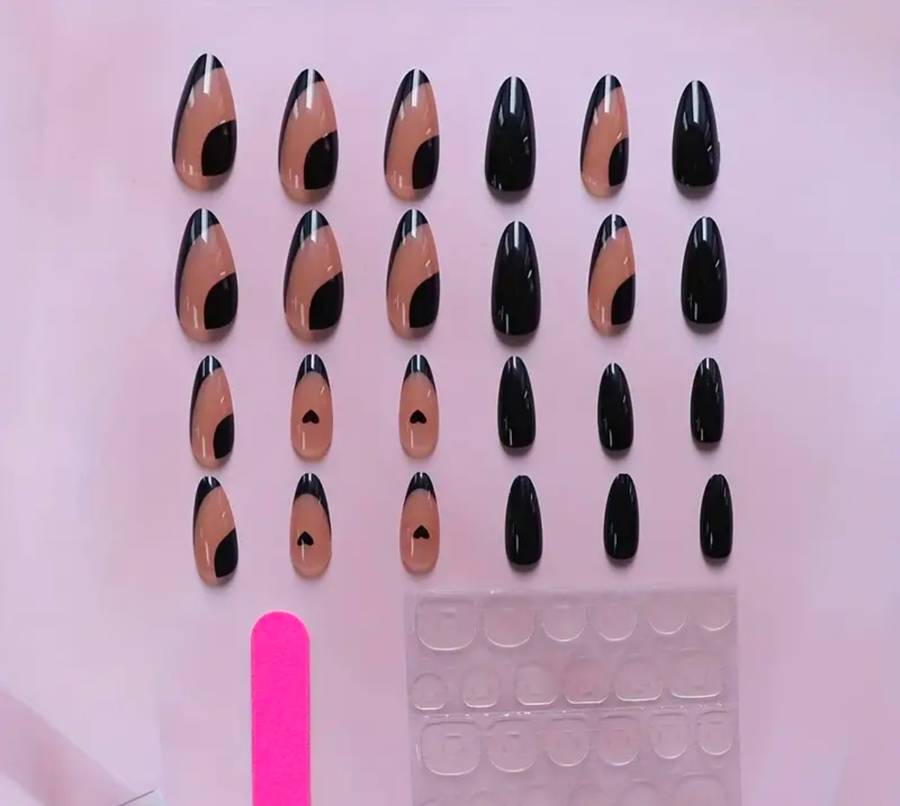24-Piece Almond Shaped Press-On Nails Set