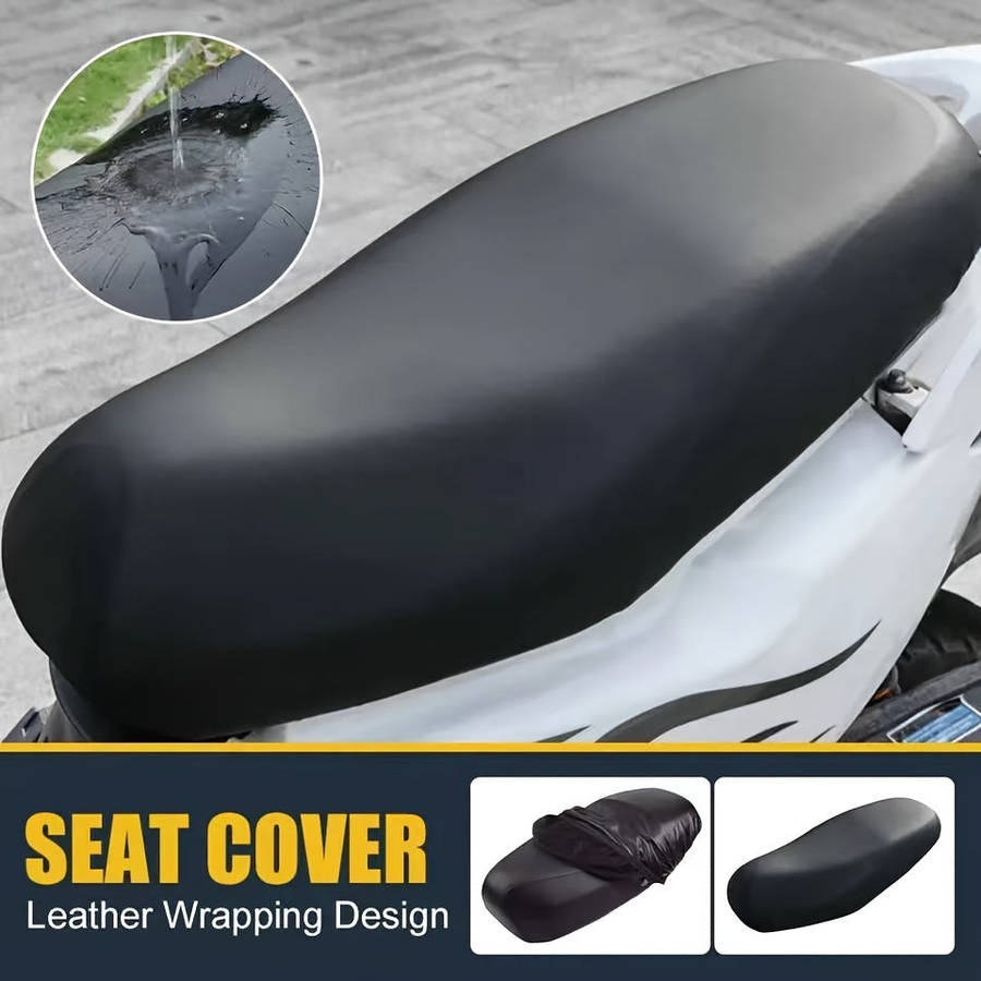 Waterproof Motorcycle Seat Cover - Universal Pu Leather Scooter Seat Protector With Rain And Sun Pro