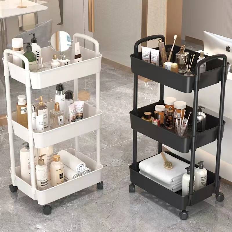 Super Practical Small Trolley Storage Rack Trolley Rack (3 Layers)
